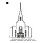 Burley Idaho LDS Temple Outline Machine Embroidery Digitized Design Files