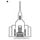 Burley Idaho LDS Temple Outline Machine Embroidery Digitized Design Files