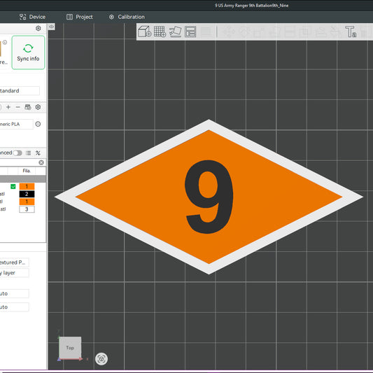 US Army Ranger 9th Battalion Officer Insignia Emblem Symbols 3D STL Files For 3D Printing Using 3D Printer Machines