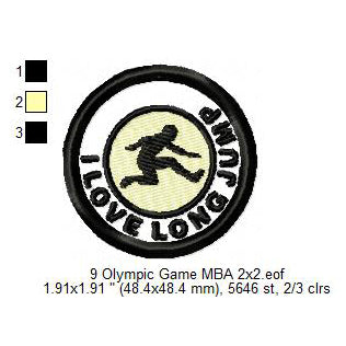 Olympic Sports Artistic Gymnastic Athletics Sprint High Long Jump Archery Silhouette Machine Embroidery Digitized Design Files