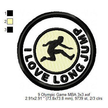 Olympic Sports Artistic Gymnastic Athletics Sprint High Long Jump Archery Silhouette Machine Embroidery Digitized Design Files