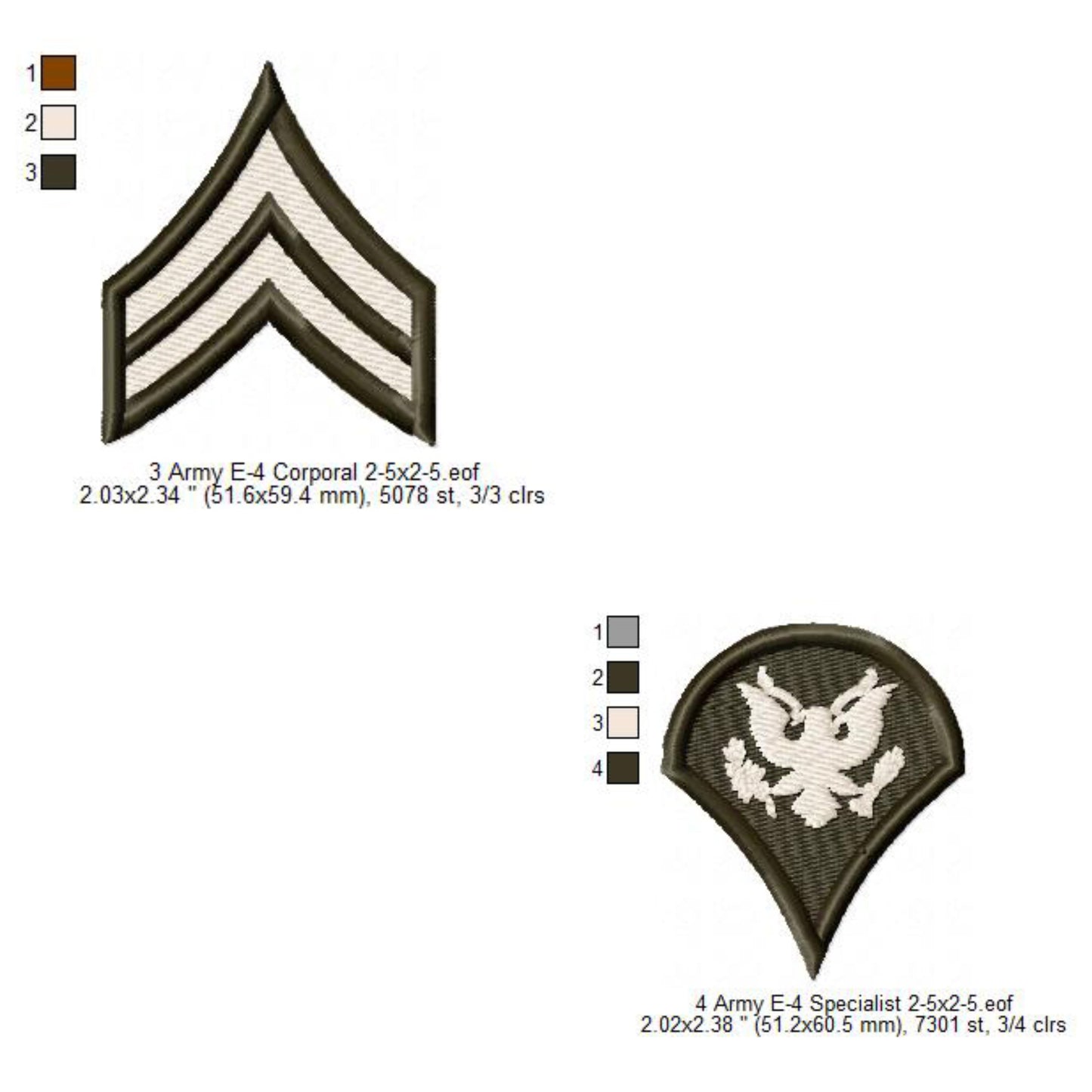 US Army Military Officer Shoulder Board Mess Uniform Insignia Symbols Emblems Patches Machine Embroidery Digitized Design Files