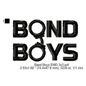 Band Boys Machine Embroidery Digitized Design Files | Dst | Pes | Hus | Exp | VP3 | Vip | XXX