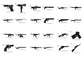 USA Popular Weapons Guns Rifles Silhouette Shadow Machine Embroidery Digitized Design Files | Dst | Pes | Hus | VP3 (Copy)