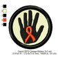 Hand CRPS Awareness Heart Ribbon Badge Machine Embroidery Digitized Design Files