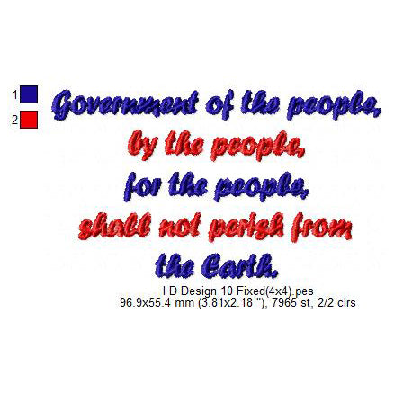 USA Independence Day Happy 4th of July Machine Embroidery Digitized Design Files | Dst | Pes | Hus | VP3