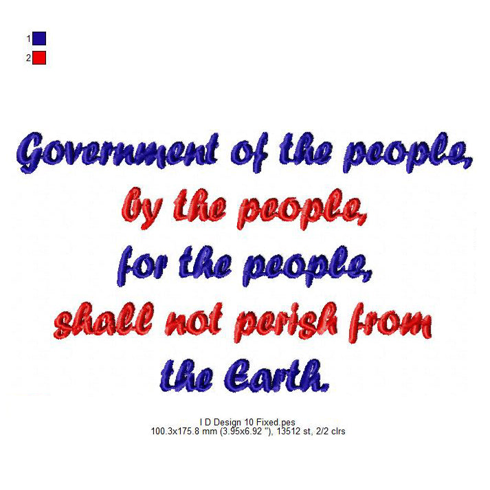 USA Independence Day Happy 4th of July Machine Embroidery Digitized Design Files | Dst | Pes | Hus | VP3