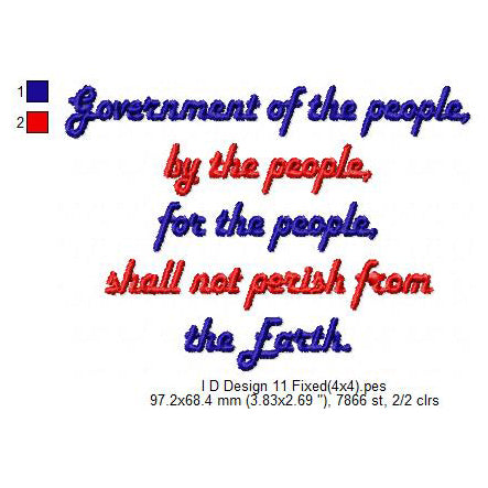 USA Independence Day Happy 4th of July Machine Embroidery Digitized Design Files | Dst | Pes | Hus | VP3