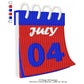 USA Independence Day Happy 4th of July Machine Embroidery Digitized Design Files | Dst | Pes | Hus | VP3