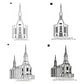 Lindon Utah LDS Temple Outline Machine Embroidery Digitized Design Files