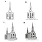 Lindon Utah LDS Temple Outline Machine Embroidery Digitized Design Files