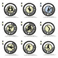 Olympic Sports Boxing Breaking Climbing Cycling BMX Racing Cycling Road Diving Equestrian Fencing Futsal Football Silhouette Badges Patches Machine Embroidery Digitized Design Files