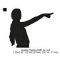 Sophie Cunningham Pointing You USA NBA Basketball Player Silhouette Machine Embroidery Digitized Design Files