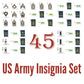 US Army Military Officer Shoulder Board Mess Uniform Insignia Symbols Emblems Patches Machine Embroidery Digitized Design Files