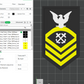 US Navy Chief Petty Officer Insignia Symbols 3D STL Files For 3D Printing Using 3D Printer Machines (Copy)