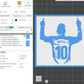 Leonel Messi LM10 Celebration Penalty Silhouette 3D STL Files For 3D Printing Using 3D Printer Machines