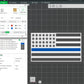 Thin Blue Line Flag Police Officer Remember Badge 3D STL Files For 3D Printing Using 3D Printer Machines