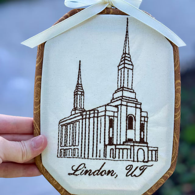 Lindon Utah LDS Temple Outline Machine Embroidery Digitized Design Files