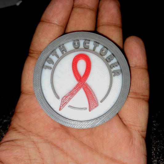 19th October Breast Cancer Awareness Day MBA Merit Badges 3D STL Files For 3D Printing Using 3D Printer Machines
