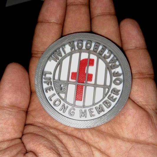 Life Long Member of Facebook Jail MBA Merit Badges 3D STL Files For 3D Printing Using 3D Printer Machines