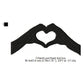 Hand Love Heart Symbol Valentines Day Machine Embroidery Digitized Design Files