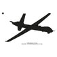 General Atomics MQ-9 Reaper Drone Aircraft Silhouette Machine Embroidery Digitized Design Files