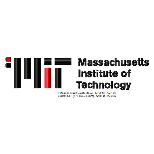 Massachusetts Institute of Technology Machine Embroidery Digitized Design Files