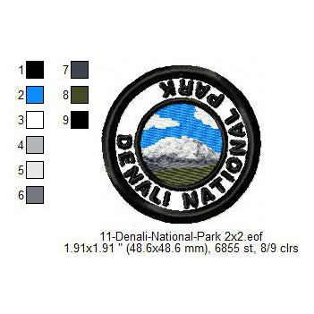 Denali National Park Merit Badge Machine Embroidery Digitized Design Files