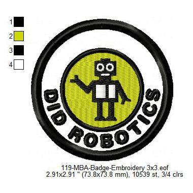 Did Robotics Merit Adulting Badge Machine Embroidery Digitized Design Files