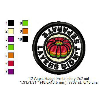 Layers Did Not Separate Aspic Merit Adulting Badge Machine Embroidery Digitized Design Files