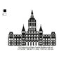 Connecticut State Capitol Building Silhouette Machine Embroidery Digitized Design Files