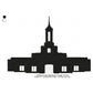 Moses Lake Washington LDS Temple Silhouette Machine Embroidery Digitized Design Files