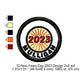 Mulligan 2023 New Year Wishing Merit Badge Machine Embroidery Digitized Design Files