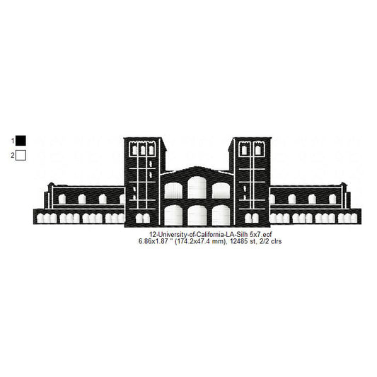 University of California LA Silhouette Machine Embroidery Digitized Design Files