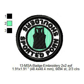 Sported Porn Shoulder Mormon Merit Adulting Badge Machine Embroidery Digitized Design Files