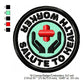 Salute To Health Worker Awareness Badge Machine Embroidery Digitized Design Files