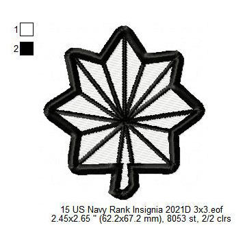 Commander Rank Patch US Navy Rank Commander CDR Petty Officer Insignia Patch Machine Embroi ...