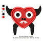 Love Heart Cartoon Valentines Day Machine Embroidery Digitized Design Files