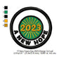 A New Hope 2023 New Year Wishing Merit Badge Machine Embroidery Digitized Design Files