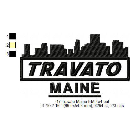 Travato Maine State Designs Machine Embroidery Digitized Design Files