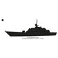 USS Fort Worth LCS-3 Silhouette Machine Embroidery Digitized Design Files