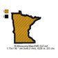 Minnesota State Map Machine Embroidery Digitized Design Files