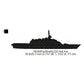 USS Fort Worth LCS-3 Silhouette Machine Embroidery Digitized Design Files