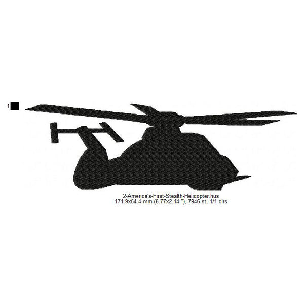 Boeing–Sikorsky RAH-66 Comanche Stealth Helicopter Machine Embroidery ...