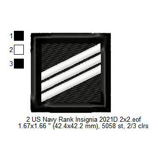 US Navy Rank Seaman Insignia Patch Machine Embroidery Digitized Design Files