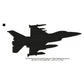 General Dynamics F-16C Fighting Falcon Aircraft Silhouette Machine Embroidery Digitized Design Files