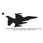 General Dynamics F-16C Fighting Falcon Aircraft Silhouette Machine Embroidery Digitized Design Files
