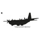 Lockheed C-130E Hercules Aircraft Silhouette Machine Embroidery Digitized Design Files