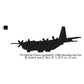 Lockheed C-130E Hercules Aircraft Silhouette Machine Embroidery Digitized Design Files