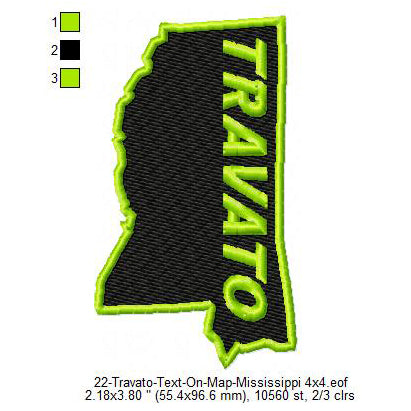 Travato Minnesota State Map Designs Machine Embroidery Digitized Design Files